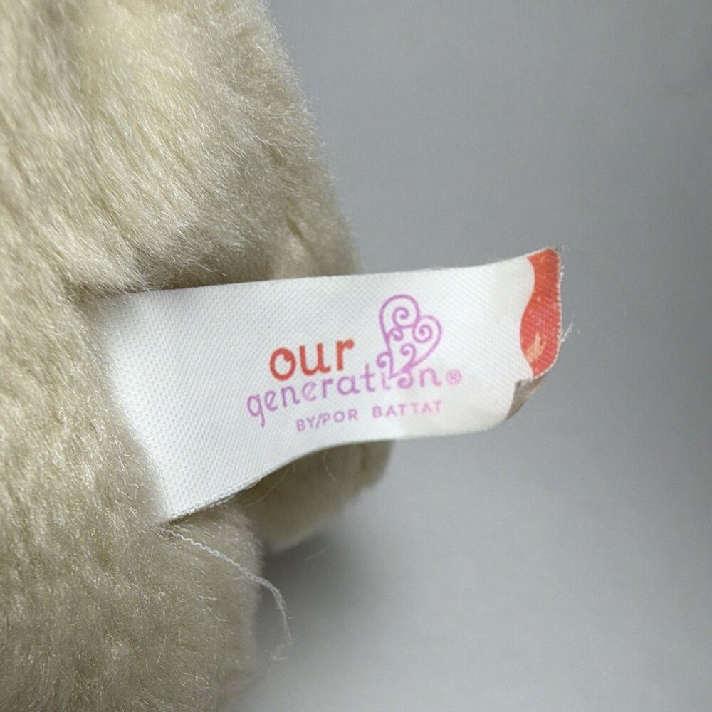 Our Generation White Tan Pomeranian Dog Plush Stuffed Animal 5.5 inches tall - Picture 6 of 6